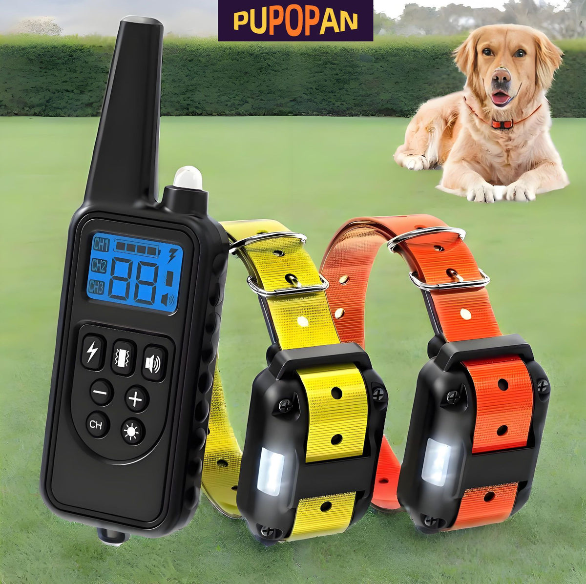 Rechargeable Dog Training Collar Remote Control Anti Barking Device