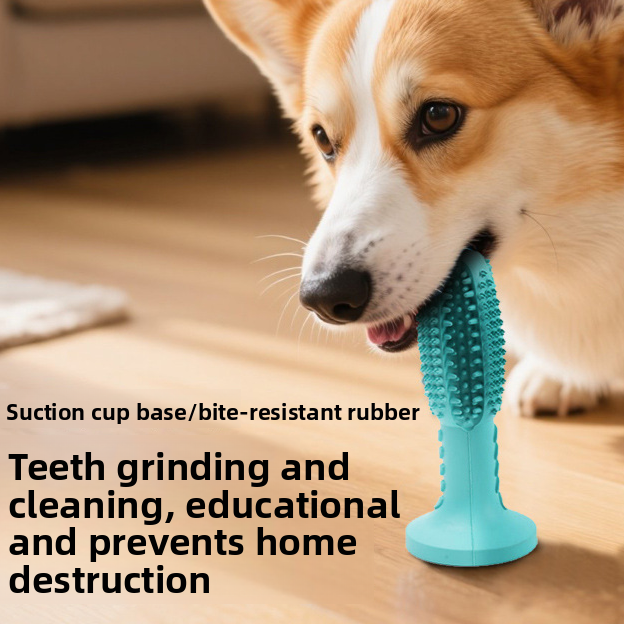 Dog Toothbrush Toy Natural Rubber Toothcleaning