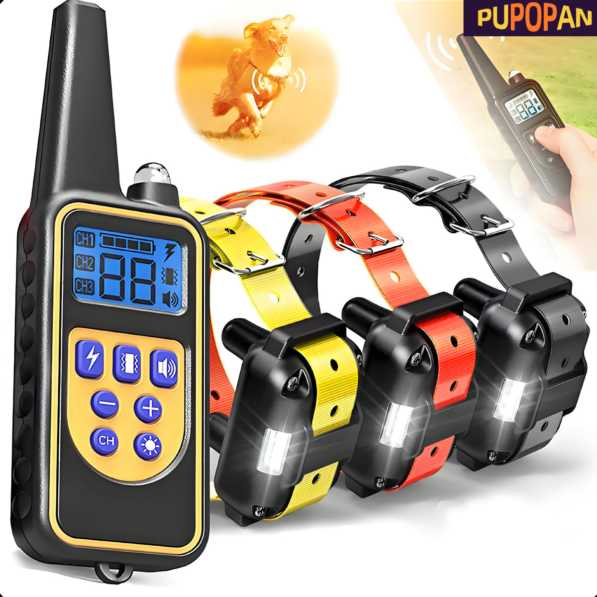 Rechargeable Dog Training Collar Remote Control Anti Barking Device