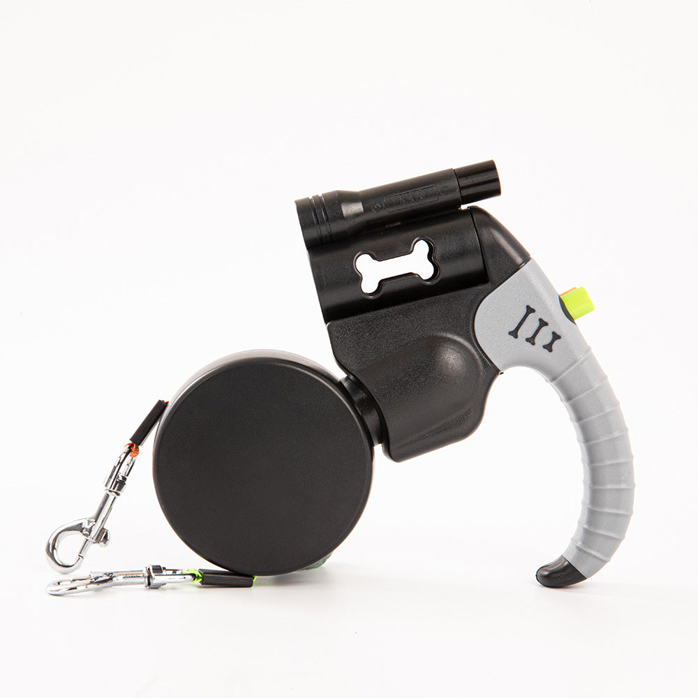 The Vibe™ Automatic Retractable Dual Dog Leash with Light