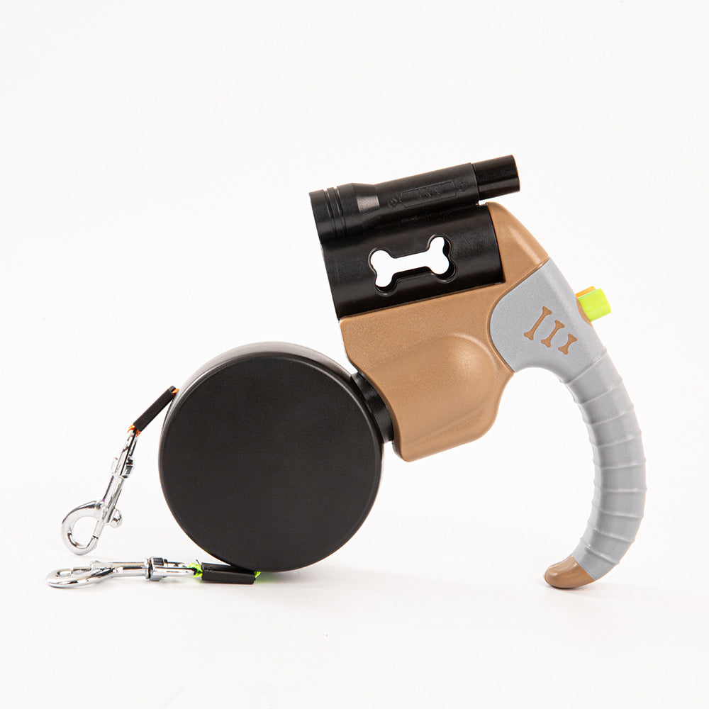 The Vibe™ Automatic Retractable Dual Dog Leash with Light