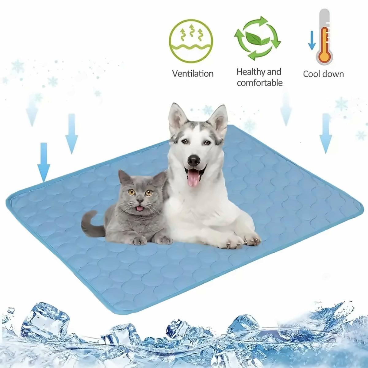 Ice Silk Cooling Mat for Dogs & Cats